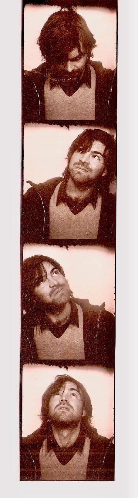 Photo-booth strip of four portraits of Francisco Martínez